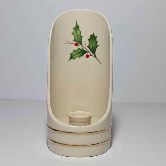 Lenox Holiday Candle Holder Holly Berries Christmas - Picture 7 of 7